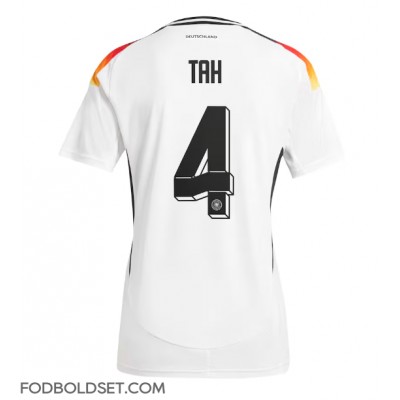 Tyskland Jonathan Tah #4 Hjemmebanetrøje Dame EM 2024 Kortærmet Tyskland Jonathan Tah #4 Hjemmebanetrøje Dame EM 2024 Kortærmet